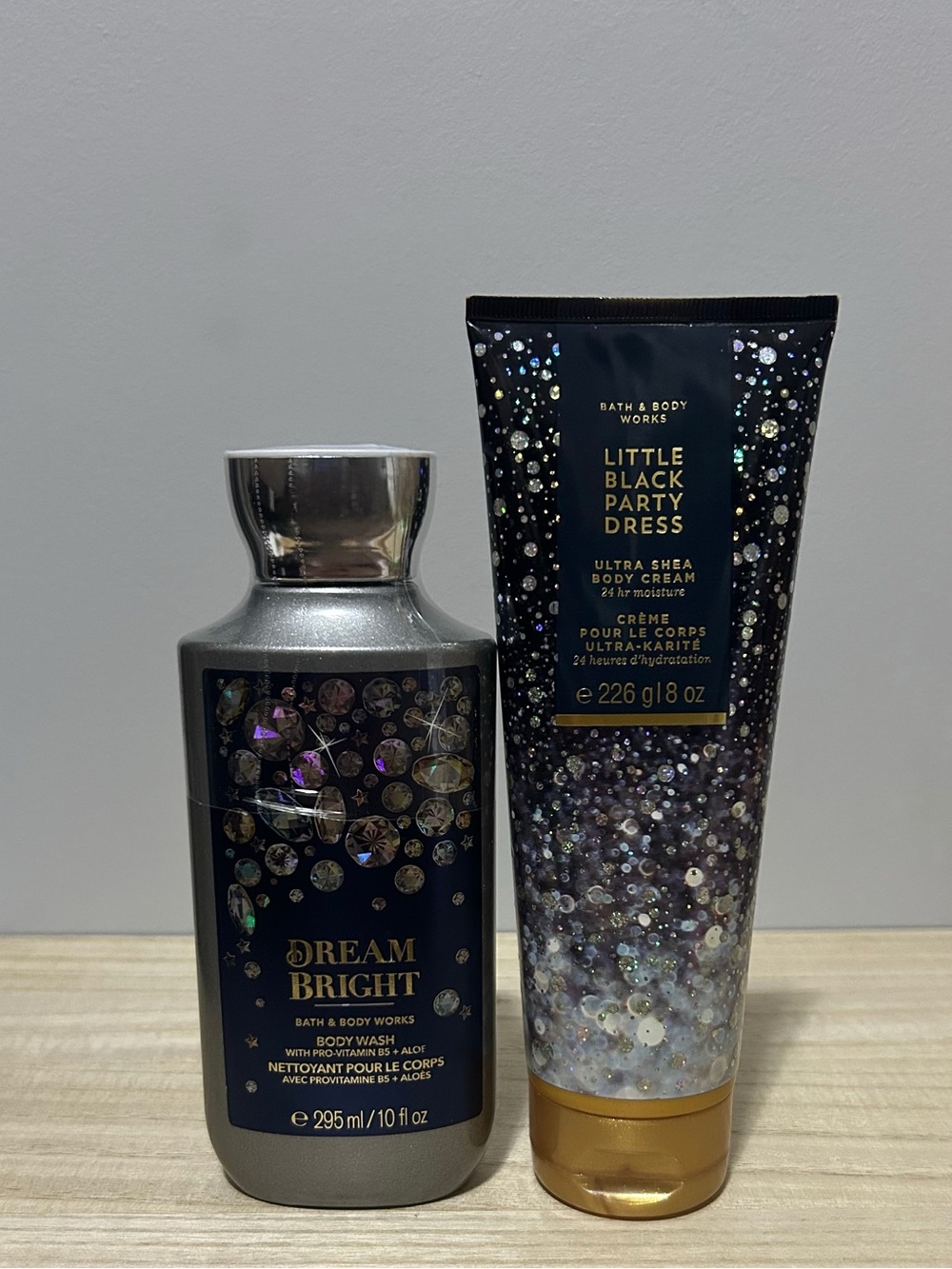 NEW Bath & Body Works Dream Bright Body Wash + Little Black Party Dress Cream